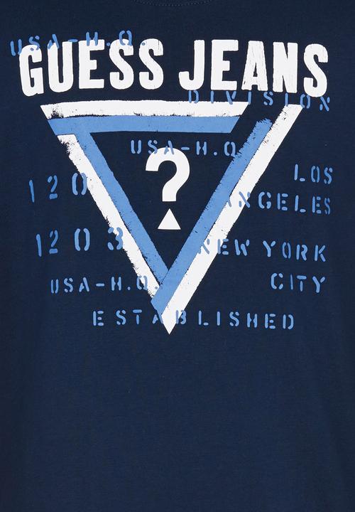 GUESS - Guess Brush Stroke Tee Navy