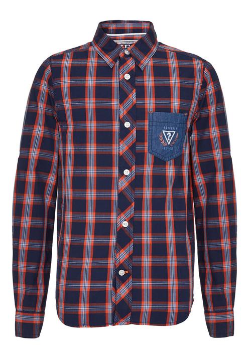 GUESS - Media Plaid Shirt Mid Blue