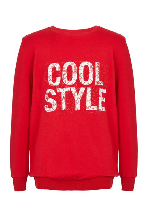 Rebel Republic - Printed Fleece Sweater Red