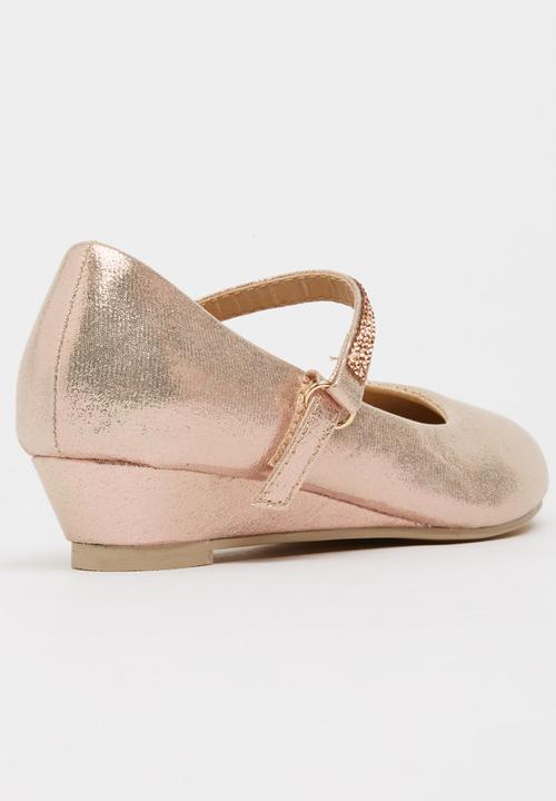 Pretty Feet - Glitter Kitten Heel Pump Gold