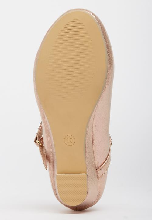 Pretty Feet - Glitter Kitten Heel Pump Gold
