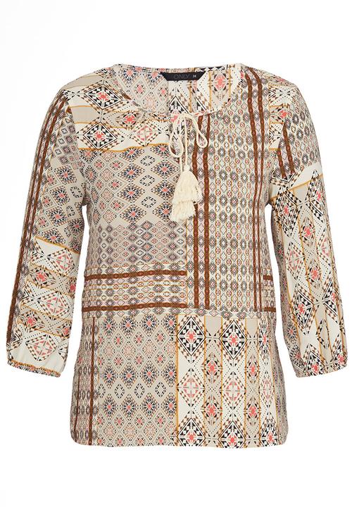 ONLY - Desert Delux Tiles Print Tassel Tunic Multi-colour