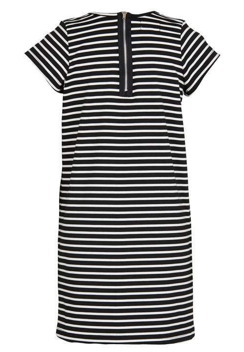 Rebel Republic - Shift Dress With Contract Pockets Black and White