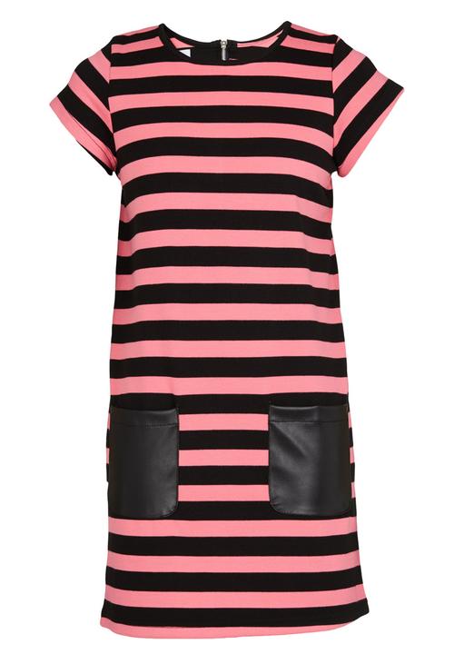 Rebel Republic - Shift Dress With Contract Pockets Mid Pink