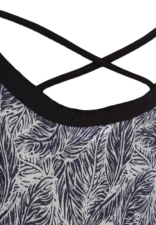 Rebel Republic - Cross Back Tee Navy