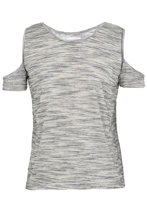 Rebel Republic - Cut-out Shoulder Top Grey