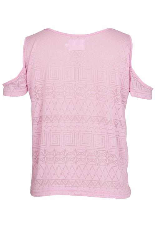Rebel Republic - Cut-out Shoulder Top Pale Pink