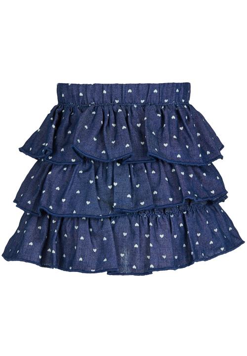 See-Saw - Tiered Skirt Mid Blue