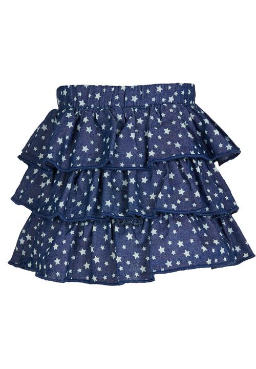 See-Saw - Tiered Skirt Mid Blue