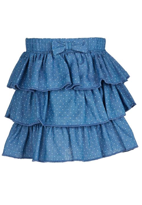 See-Saw - Tiered Skirt Pale Blue