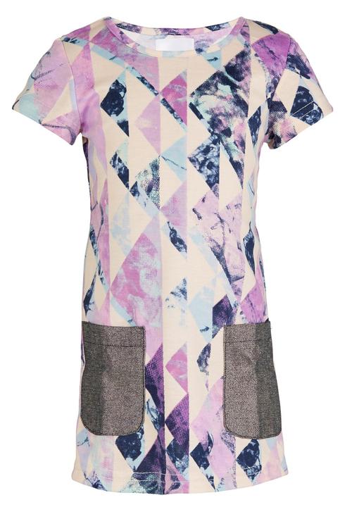 See-Saw - Shift Dress with Contrast Pockets Multi-colour