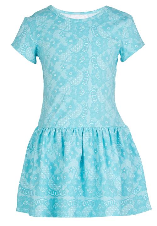 See-Saw - Drop Waist Dress Mid Blue