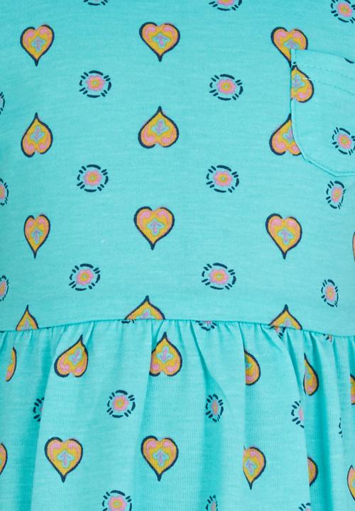 Pop Candy - High Low Knit Dress Turquoise