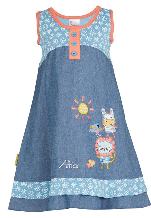 Hooligans - Ethnic Sunshine Chambray Dress Multi-colour