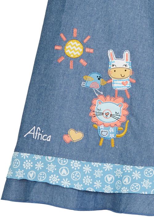Hooligans - Ethnic Sunshine Chambray Dress Multi-colour