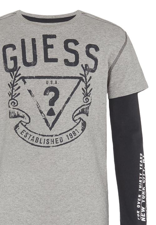 GUESS - 2 Fer Guess Crest Tee Grey