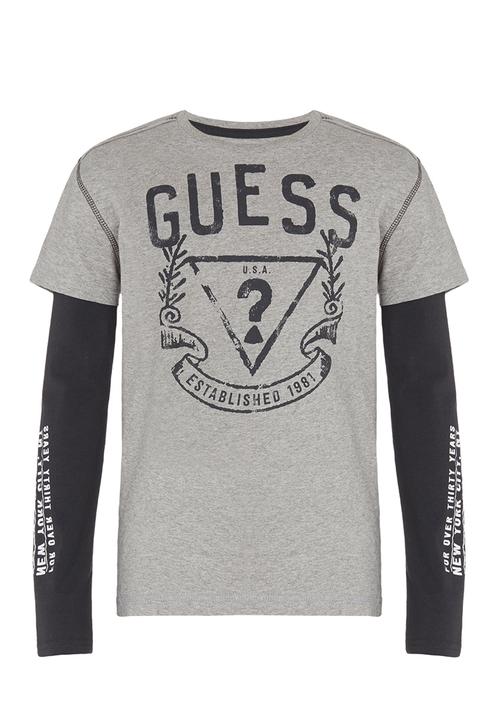 GUESS - 2 Fer Guess Crest Tee Grey