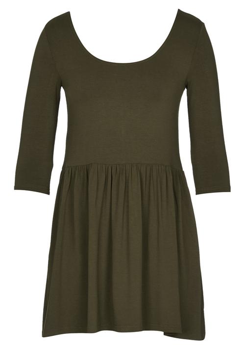 c(inch) - Babydoll Tunic Dark Green