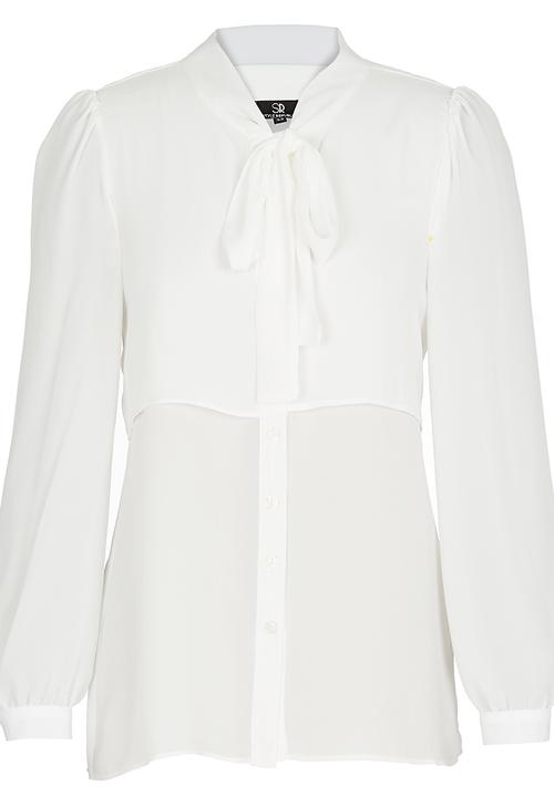 STYLE REPUBLIC - Kitty Bow Blouse Milk