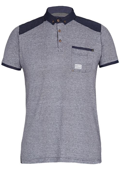 Brave Soul - Polo T-Shirt with Chest Pocket Navy