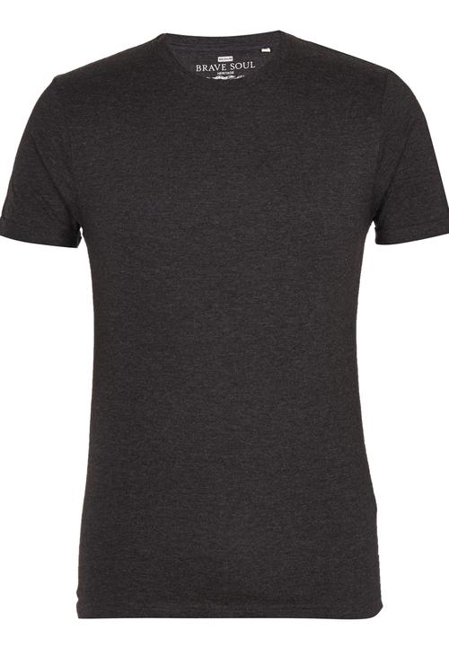 Brave Soul - Crew Neck T-Shirt Dark Grey