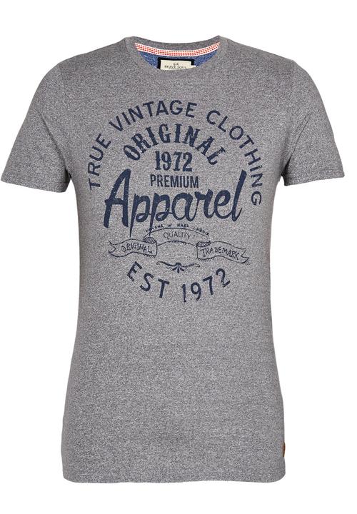 Brave Soul - Grindle Crew Neck Printed T-Shirt Pale Grey