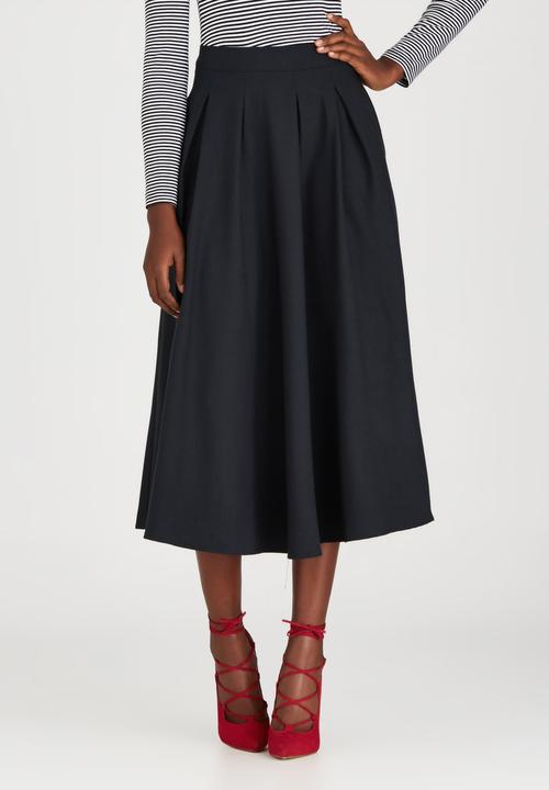 STYLE REPUBLIC - Longer Length Midi Skirt Dark Grey