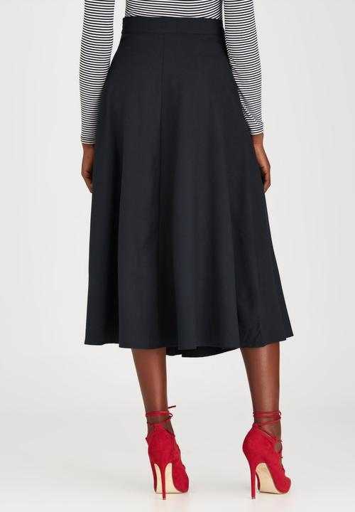 STYLE REPUBLIC - Longer Length Midi Skirt Dark Grey