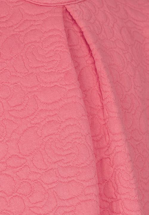 See-Saw - Textured Long Sleeve Dress Coral