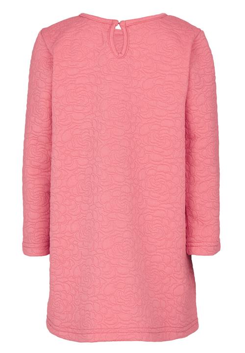 See-Saw - Textured Long Sleeve Dress Coral
