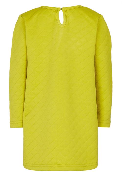 See-Saw - Textured Long Sleeve Dress Chartreuse