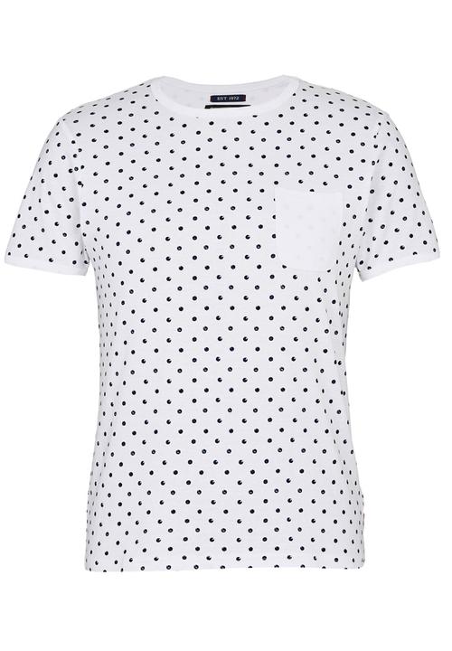 Brave Soul - Crew Neck Spotted T-Shirt White