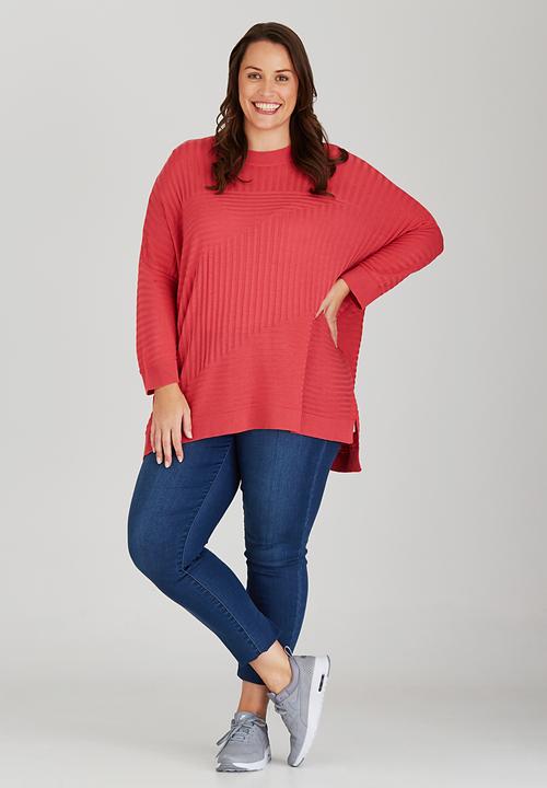 EVANS - High Neck Jumper Mid Pink