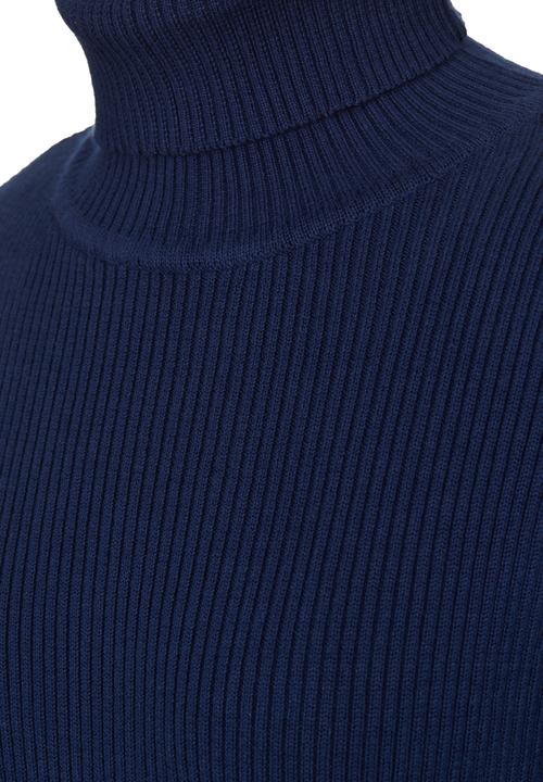Rebel Republic - Ribbed Poloneck Navy