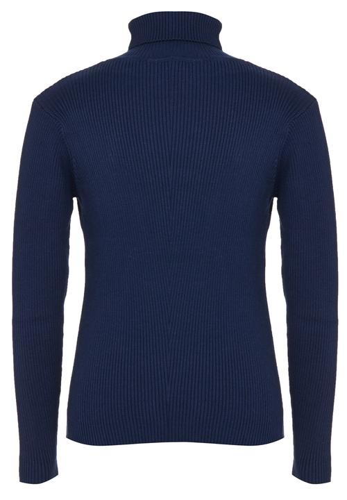 Rebel Republic - Ribbed Poloneck Navy