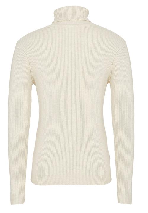 Rebel Republic - Ribbed Poloneck Beige