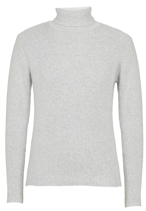 Rebel Republic - Ribbed Poloneck Grey