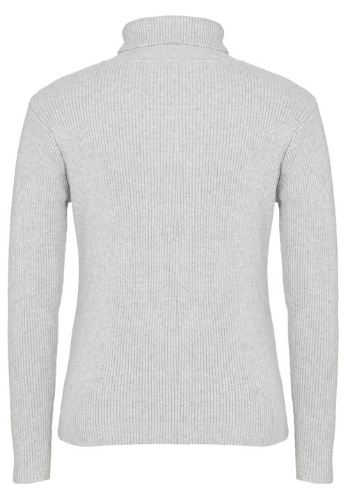 Rebel Republic - Ribbed Poloneck Grey