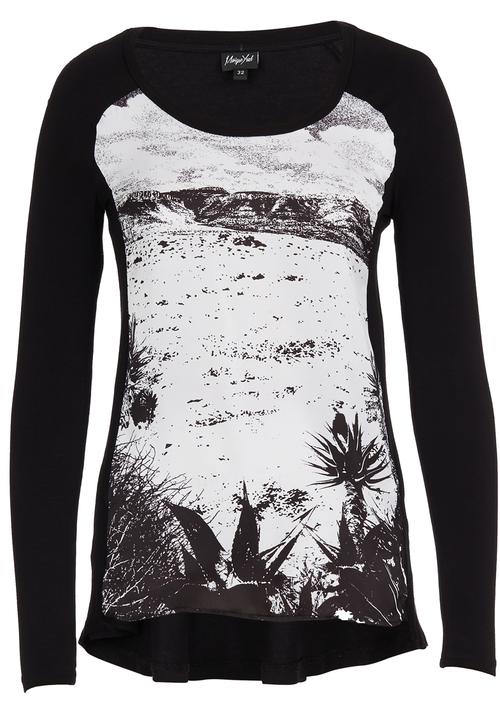 Marique Yssel - Karoo Combo Printed Top Black and White