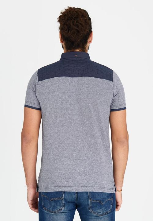 Brave Soul - Polo T-Shirt with Chest Pocket Navy