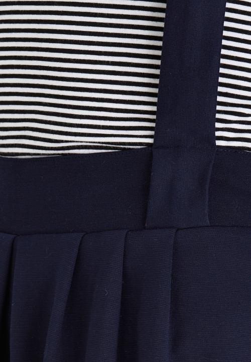 c(inch) - Dungaree Midi Skirt Navy