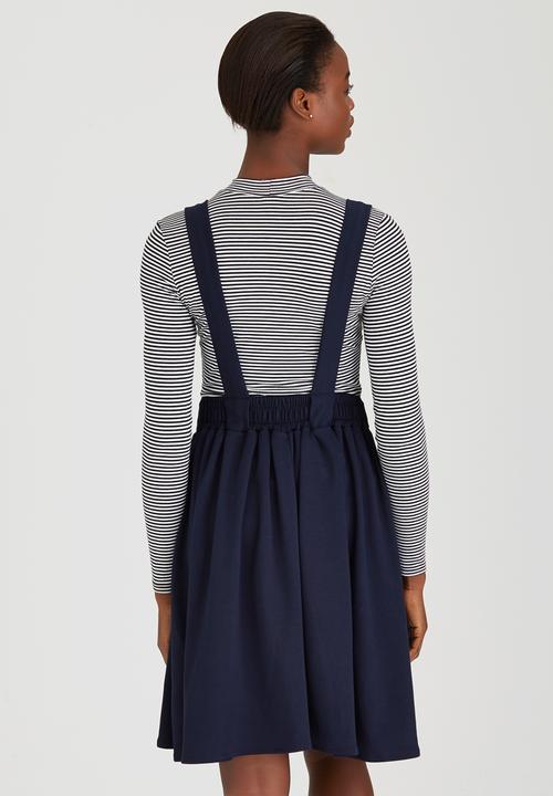 c(inch) - Dungaree Midi Skirt Navy