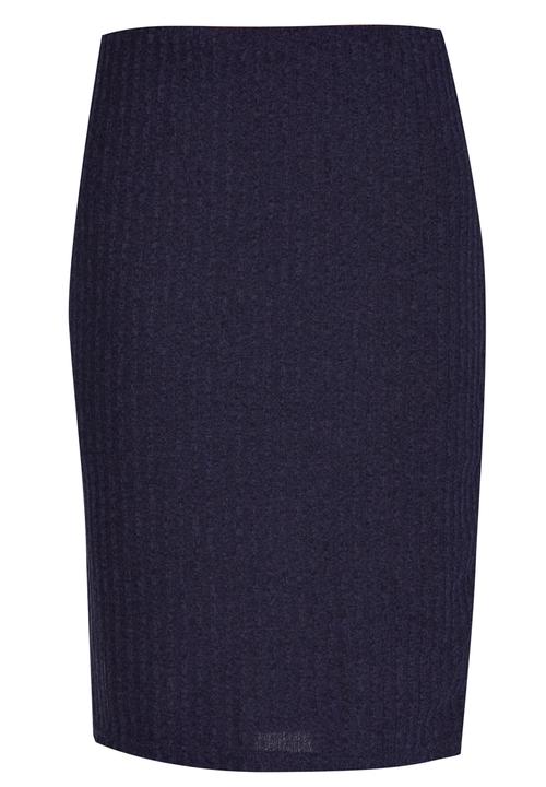 c(inch) - Ribbed Midi Skirt Navy