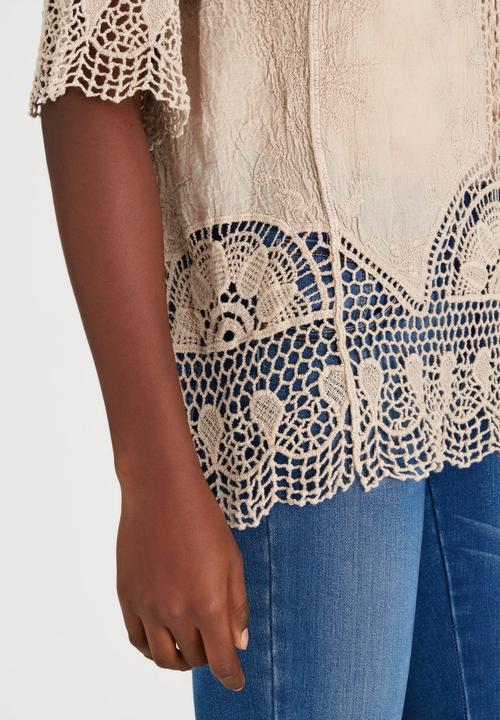 STYLE REPUBLIC - Combo Crochet Top Stone