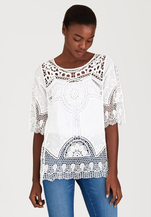 STYLE REPUBLIC - Combo Crochet Top White