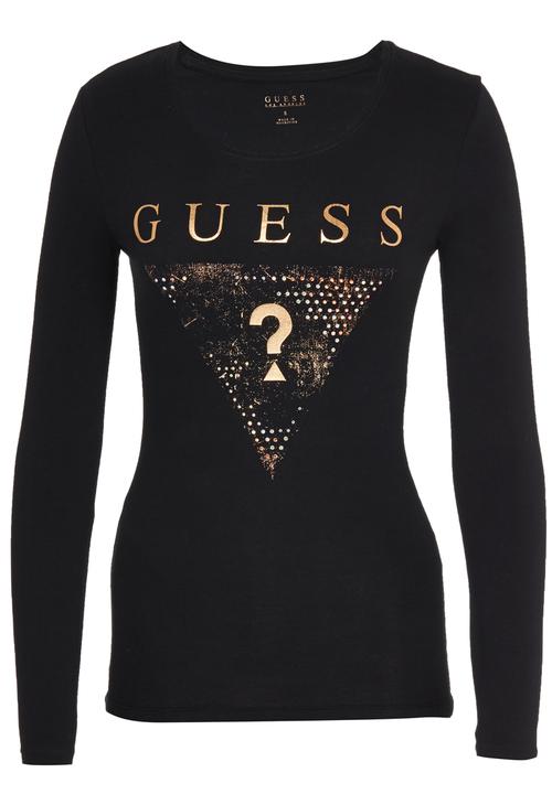 GUESS - Rose Gold Triangle Tee Black