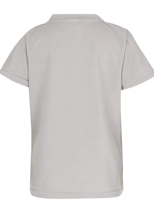 Pop Candy - Toddler Short Sleeve Henley Tee Grey