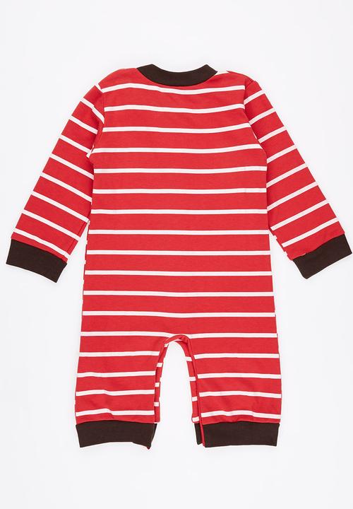Pop Candy - Stripe Monkey  Jumper Red