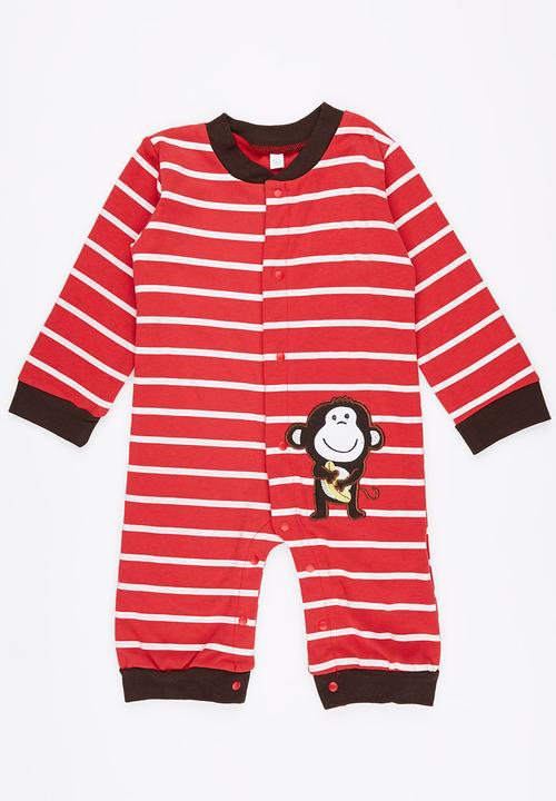 Pop Candy - Stripe Monkey  Jumper Red