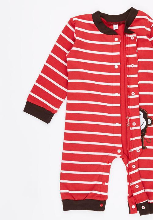Pop Candy - Stripe Monkey  Jumper Red